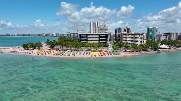 Maceio Alagoas Brazil Sights Tourism Landmark Alagoas Brazil Landmark Beach — Stock Video