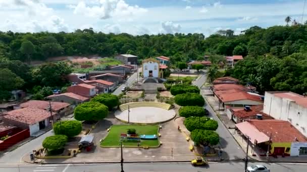 Brezilya Nın Alagoas Eyaletindeki Sao Miguel Dos Milagres Şehrindeki Kilise — Stok video