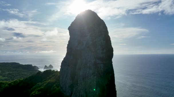 Fernando Noronha Nın Brezilya Atlantik Okyanusu Ndaki Sunset Körfezi Takımadası — Stok video