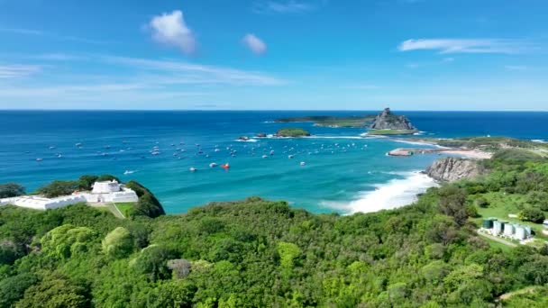 Célèbre Archipel Eau Baie Fernando Noronha Océan Atlantique Brésilien État — Video