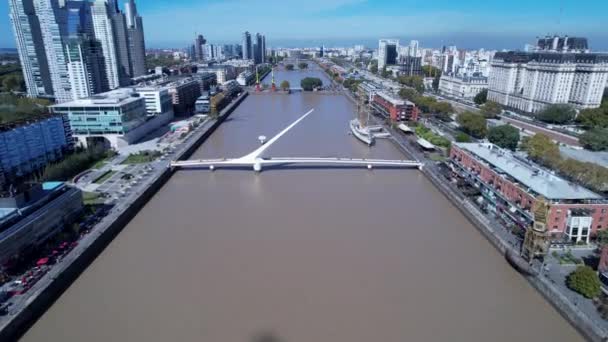 Paisaje Urbano Buenos Aires Argentina Panorama Paisaje Turístico Emblemático Del — Vídeos de Stock