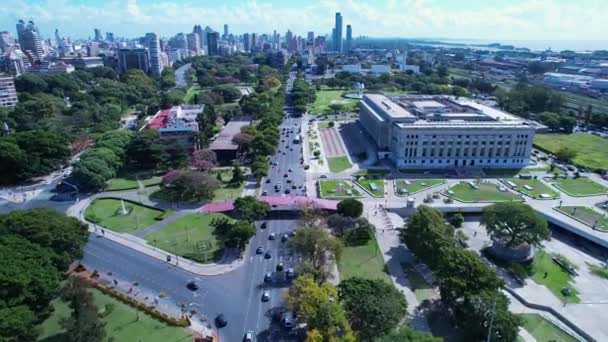 Cityscape Buenos Aires Argentina Panorama Landscape Tourism Landmark Downtown Capital — 비디오