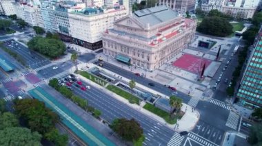 Buenos Aires Arjantin şehri. Arjantin 'in şehir merkezindeki turizm manzarası. Turizm simgesi. Şehir merkezinin dışında. Buenos Aires 'in şehir manzarası.