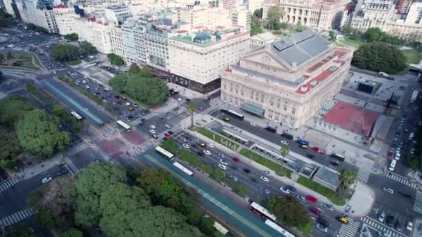 Cityscape Του Μπουένος Άιρες Αργεντινή Πανόραμα Τοπίο Του Τουρισμού Ορόσημο — Αρχείο Βίντεο