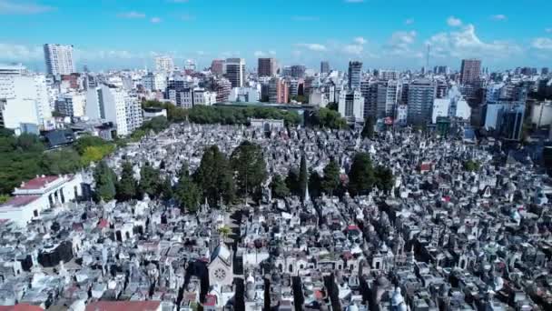Buenos Aires Argentína Városképe Panoráma Táj Turisztikai Mérföldkő Belvárosában Argentína — Stock videók