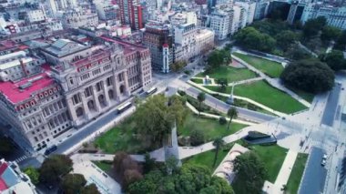 Cityscape of Buenos Aires Argentina. Panorama landscape of tourism landmark downtown of capital of Argentina. Tourism landmark. Outdoor downtown city. Urban scenery of Buenos Aires city.