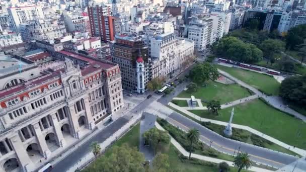 Cityscape Buenos Aires Argentina Panorama Landscape Tourism Landmark Downtown Capital — стокове відео