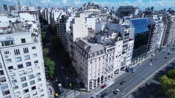 Cityscape Buenos Aires Argentina Panorama Krajina Cestovního Ruchu Mezník Centru — Stock video