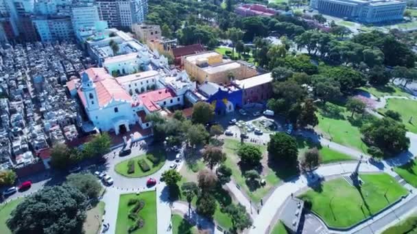 Cityscape Buenos Aires Argentina Panorama Landscape Tourism Landmark Downtown Capital — Vídeo de Stock