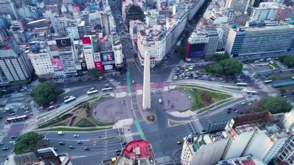 Cityscape Buenos Aires Argentina Panorama Landscape Tourism Landmark Downtown Capital — Vídeo de stock