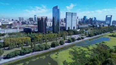 Ecology Reserve at Buenos Aires Argentina. Panning wide landscape of tourism landmark downtown Buenos Aires Argentina. Tourism landmark. Outdoors downtown city. Urban scenery of Buenos Aires city.