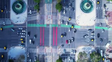 Urban District Buenos Aires Arjantin. Arjantin şehir merkezinde geniş bir turizm manzarası var. Turizm simgesi. Şehir merkezinin dışında. Buenos Aires 'in şehir manzarası.