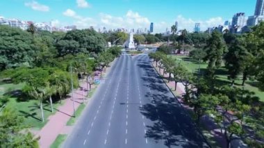 Carta Magna Roundabout cityscape of Buenos Aires Argentina. Panorama landscape of touristic landmark downtown of capital Argentina. Touristic landmark. Outdoor downtown city. Buenos Aires Argentina