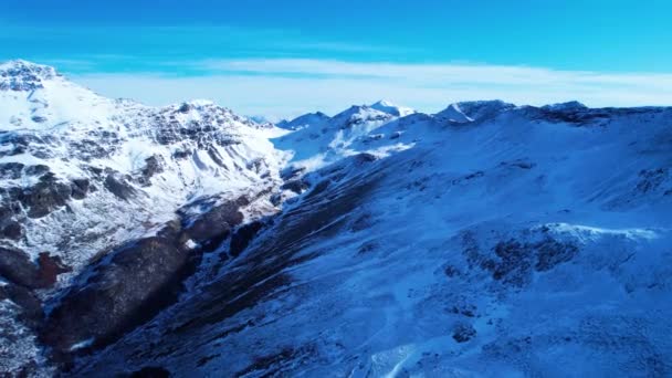 Patagonia Argentyna Niesamowite Góry Śniegu Szczyt Ushuaia Argentyna Prowincji Tierra — Wideo stockowe