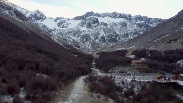 Ghiacciaio Marziale Nella Provincia Ushuaia Argentina Della Terra Del Fuoco — Video Stock
