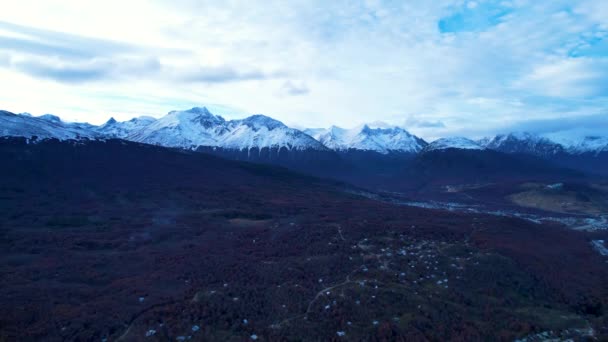 Downtown Ushuaia Argentina Tierra Del Fuego Natural Landscape Scenic Town — Video Stock