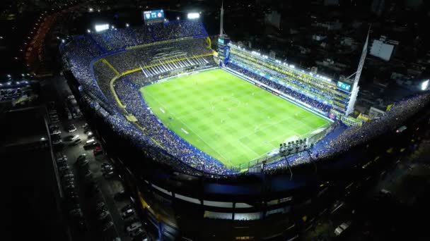 Sports Center Downtown Buenos Aires Argentina Night Panning Wide Landscape — Stock Video