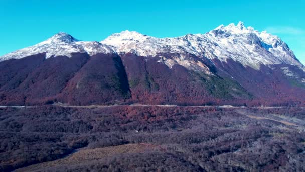 Patagonia Argentina Increíbles Montañas Nieve Ushuaia Argentina Provincia Tierra Del — Vídeos de Stock