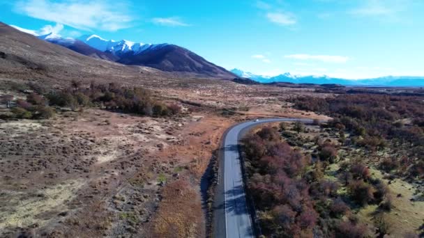 Patagônia Argentina Estrada Famosa Cidade Calafate Patagônia Argentina Paisagem Rodoviária — Vídeo de Stock