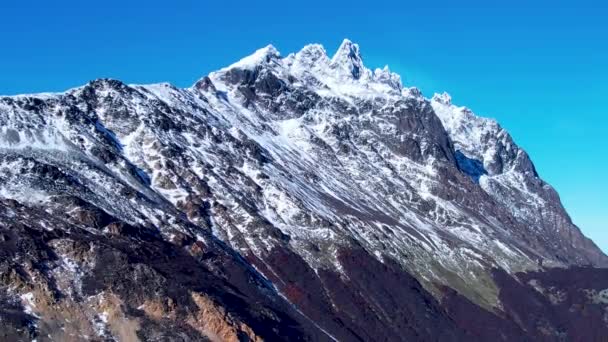 Patagonia Argentina Increíbles Montañas Nieve Ushuaia Argentina Provincia Tierra Del — Vídeo de stock