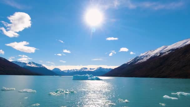 Los Glaciares National Park Calafate Patagonia Argentina Stunning Landscape Iceberg — Vídeo de stock