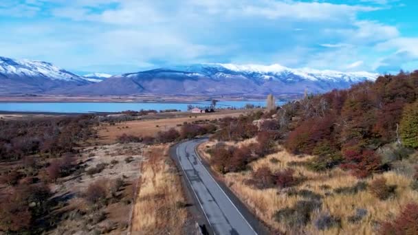 Patagonien Argentinien Berühmte Straße Bei Calafate Patagonien Argentinien Straßenlandschaft Patagoniens — Stockvideo