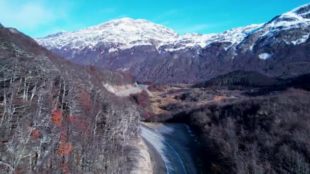 Patagonia Argentina Stunning Road Mountain Range Ushuaia Argentina Tierra Del — kuvapankkivideo