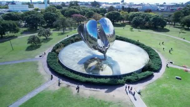 Generic Flower Park Der Innenstadt Von Buenos Aires Argentinien Panoramalandschaft — Stockvideo