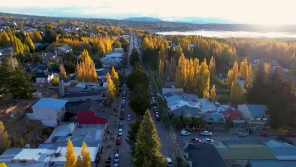 Patagonien Argentina Stadsbilden Staden Calafate Santa Cruz Argentina Naturlandskap Ökenscen — Stockvideo