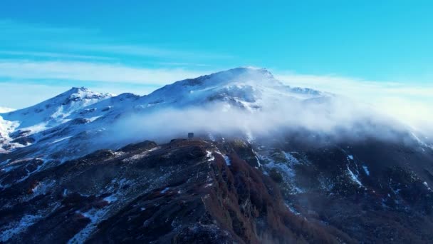 巴塔哥尼亚阿根廷 阿根廷火地岛省乌斯怀亚的雪山峰叫 世界尽头镇 Ushuaia Patagonia阿根廷 Ushuaia阿根廷Tierra Del Fuego — 图库视频影像