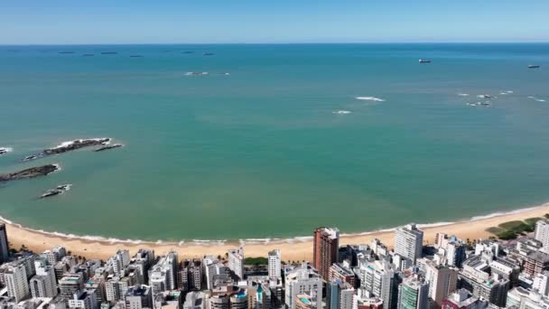 Vitoria Nın Sahil Kenti Espirito Santo Brezilya Daki Çarpıcı Tropikal — Stok video