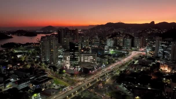 Paisagem Pôr Sol Famosa Terceira Ponte Cidade Vitória Espírito Santo — Vídeo de Stock