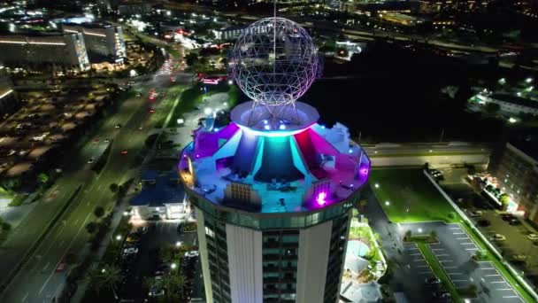 Parque Atracciones Por Noche Orlando Florida Orlando Usa Paisaje Nocturno — Vídeo de stock