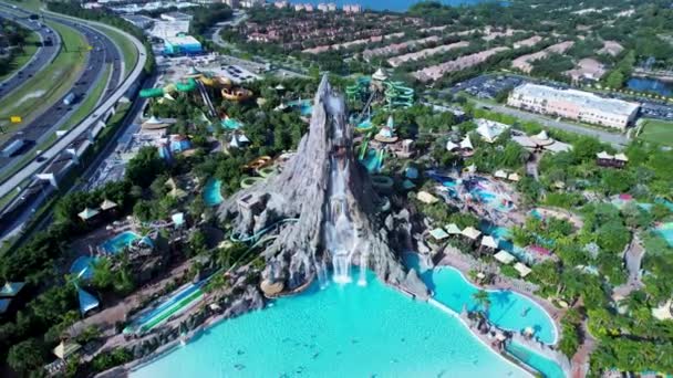 Orlando Florida Orlando Verenigde Staten Panoramisch Uitzicht Het Bezienswaardige Pretpark — Stockvideo