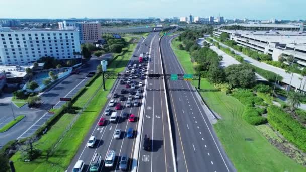 Орландо Флорида Орландо Соединенные Штаты Воздушный Пейзаж Знаковых Торговых Точек — стоковое видео