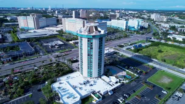 Orlando Florida Orlando Verenigde Staten Panorama Luchtlandschap Van Oriëntatiepunten Winkels — Stockvideo