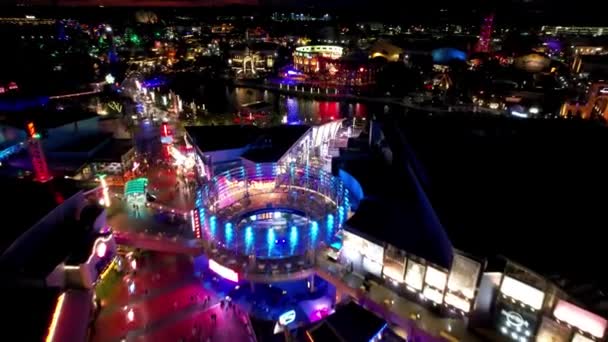 Νυχτερινές Πόλεις Ορλάντο Φλόριντα Ηνωμένες Πολιτείες Νυχτερινή Εναέρια Τοπίο Εκπληκτική — Αρχείο Βίντεο