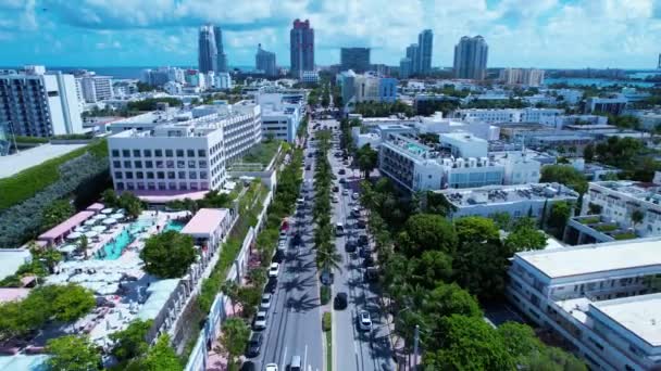 Miami Beach Florida Miami Beach Usa Luftlandskab Kystby Miami Beach – Stock-video