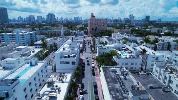 Miami Beach Florida Miami Beach Estados Unidos Vista Aérea Ciudad — Vídeo de stock