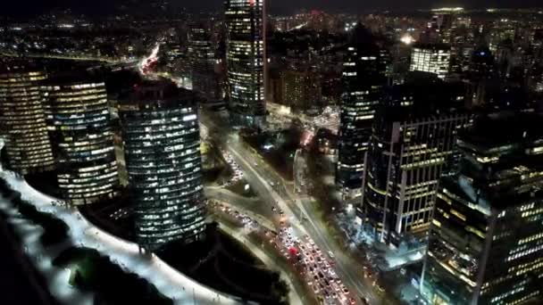 Paysage Nocturne Centre Santiago Chili Paysage Urbain Nocturne Santiago Chili — Video