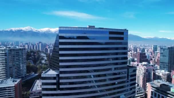 Στο Κέντρο Του Σαντιάγκο Της Χιλής Πανηγυρική Ευρύ Τοπίο Του — Αρχείο Βίντεο