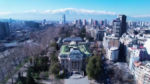 Santiago Chile Krajobraz Miasta Santiago Chile Regionie Metropolitalnym Miejska Scowość — Wideo stockowe