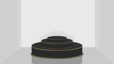 Soyut arkaplan, sahne geometri podyumunu ürün gösterimi için düzenleyin. 3B görüntüleme