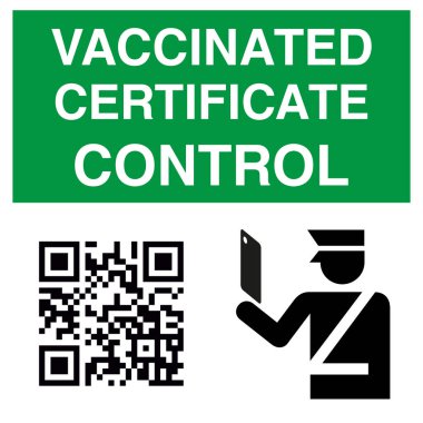 Cep telefonuyla dokunulmaz seyahat pasaportu. Güvenli seyahat veya alışveriş için Covid-19 dokunulmazlık sertifikası. Elektronik sağlık pasaportu ve QR kodu. Coronavirus 'tan gelen dokunulmazlık dijital belgesi. Vektör