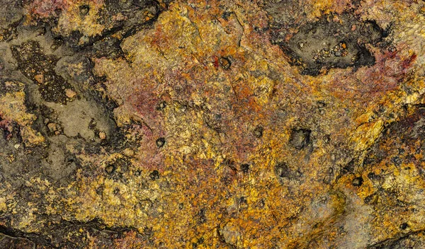Textura Antiga Pedra Granito Amarelo Vermelho Pedra Superfície Textura Uso — Fotografia de Stock