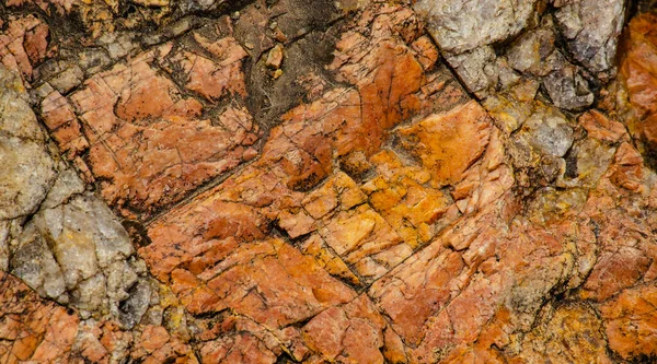 Texture Ancient Red Yellow Granite Stone Surface Stone Texture Use — Fotografia de Stock
