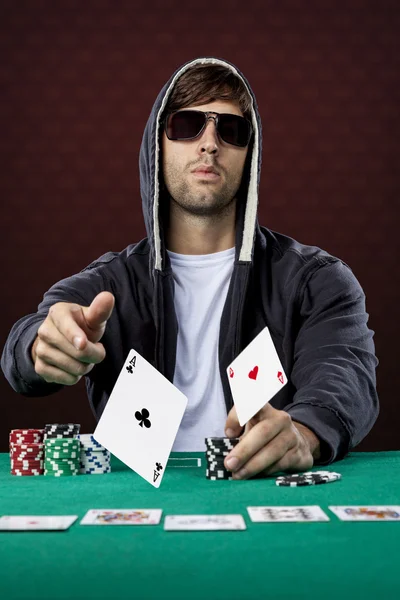 Pokerspeler — Stockfoto