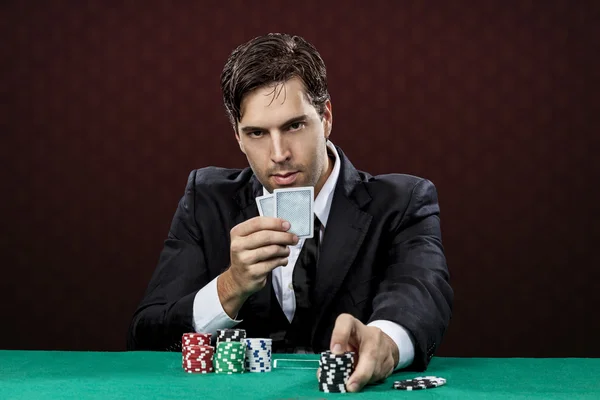 Gracz w pokera — Zdjęcie stockowe