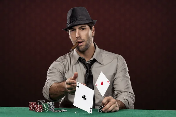 Poker oyuncusu — Stok fotoğraf