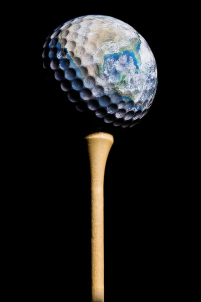 Jorden golfboll — Stockfoto